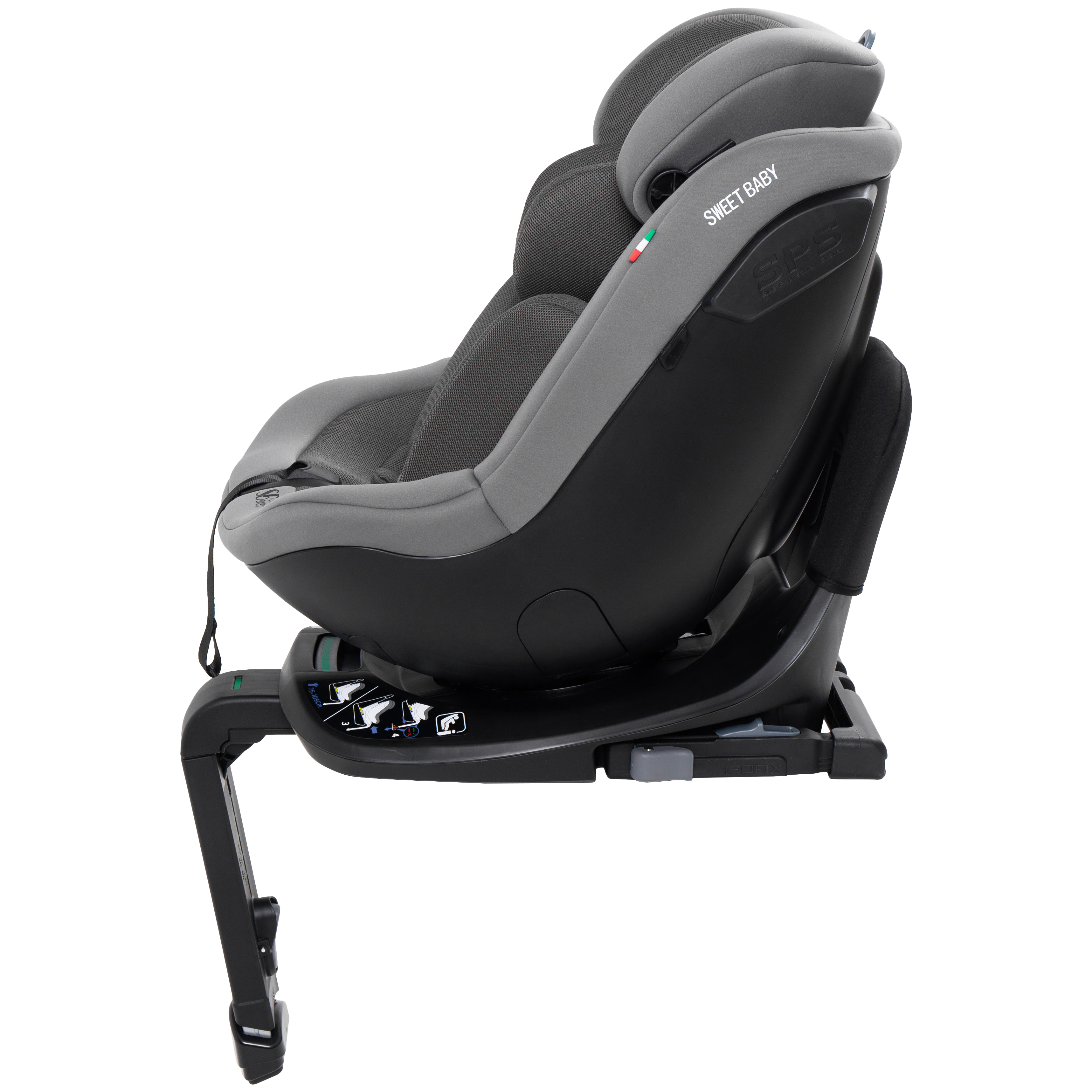 Автокресло Sweet Baby Odyssey B3 i-Size Dark Grey Isofix 0+/1 (0-18 кг) серый - фото 37
