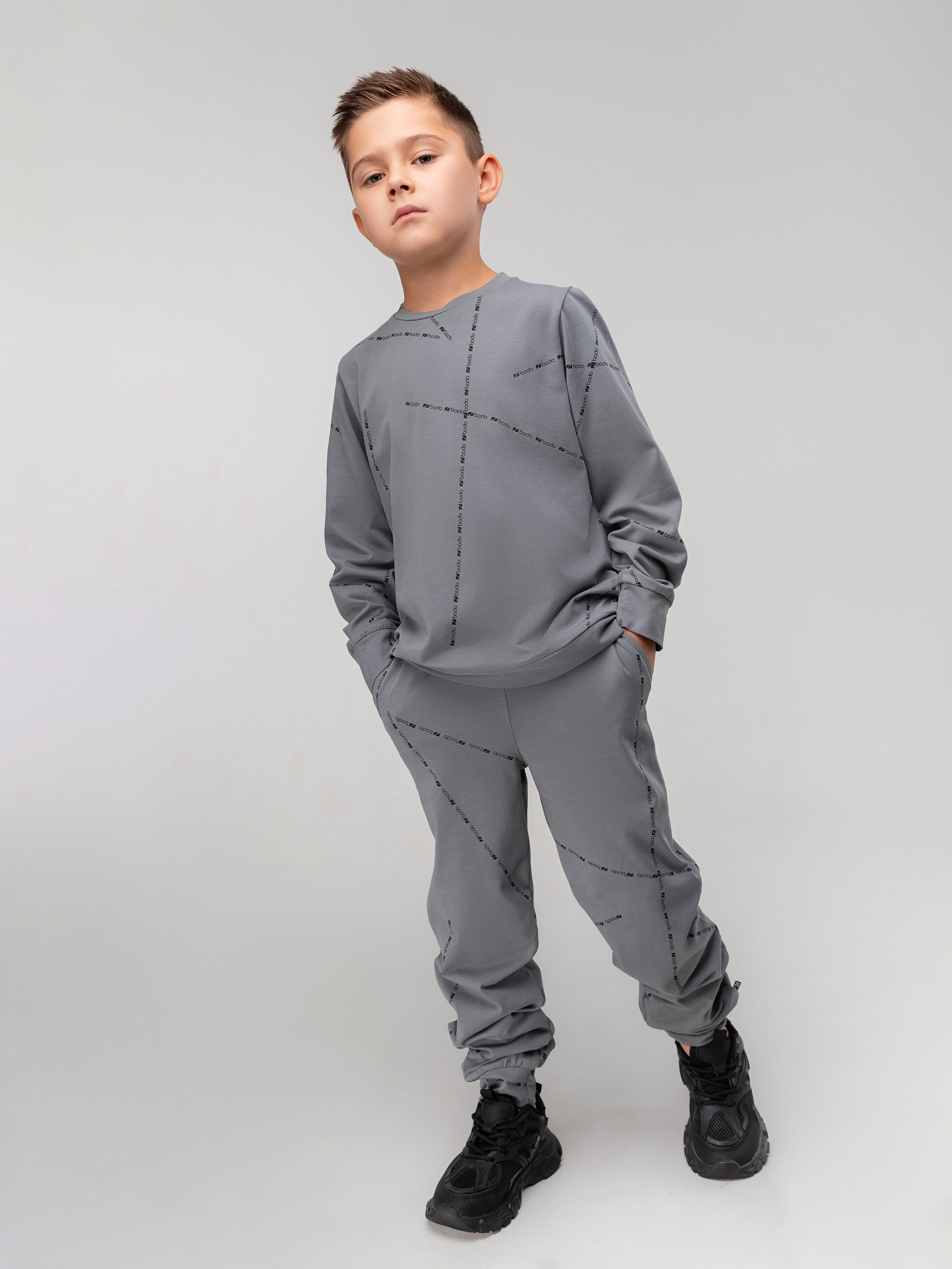 Костюм Bodo 11-263МU_серый (черный) - фото 1