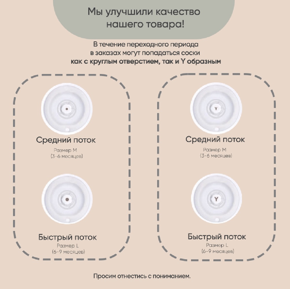 Соска Paomma Anti-Colic силикон M (средний поток) 2 шт. - фото 5