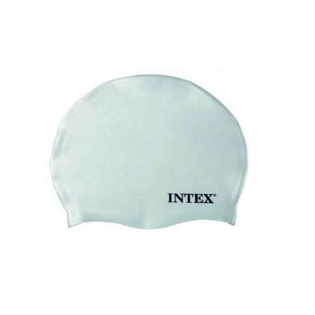 Силиконовая шапочка для плавания Intex от 8 лет белый