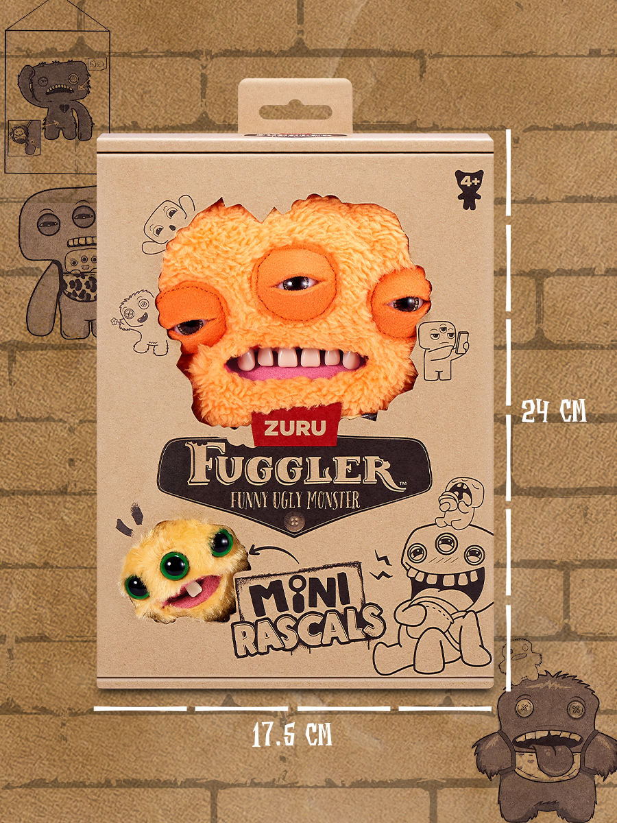 Мягкая игрушка FUGGLER Папа-пришелец с малышом 24 см - фото 3