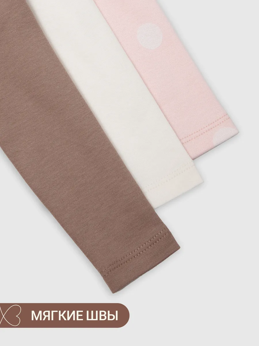 Боди 3 шт Mark Formelle (Марк Формэль) 13016-3/горохи на св.розовом +молочный +имбирный - фото 8