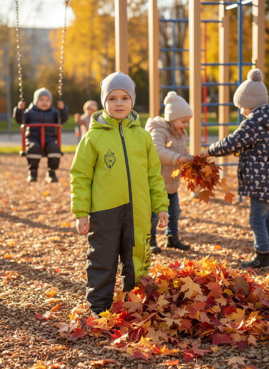 Комбинезон Arctic kids 30-037 серый - фото 2