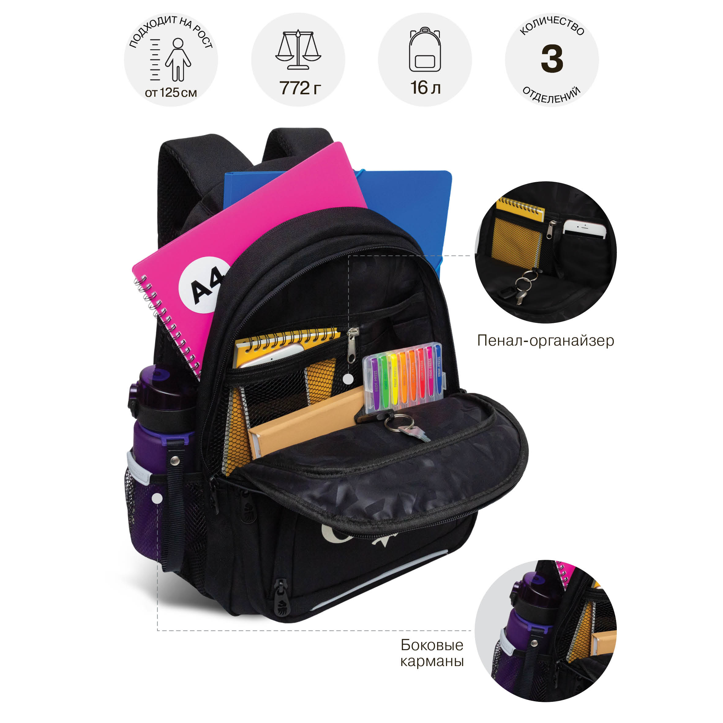 Рюкзак Grizzly для девочки - фото 6