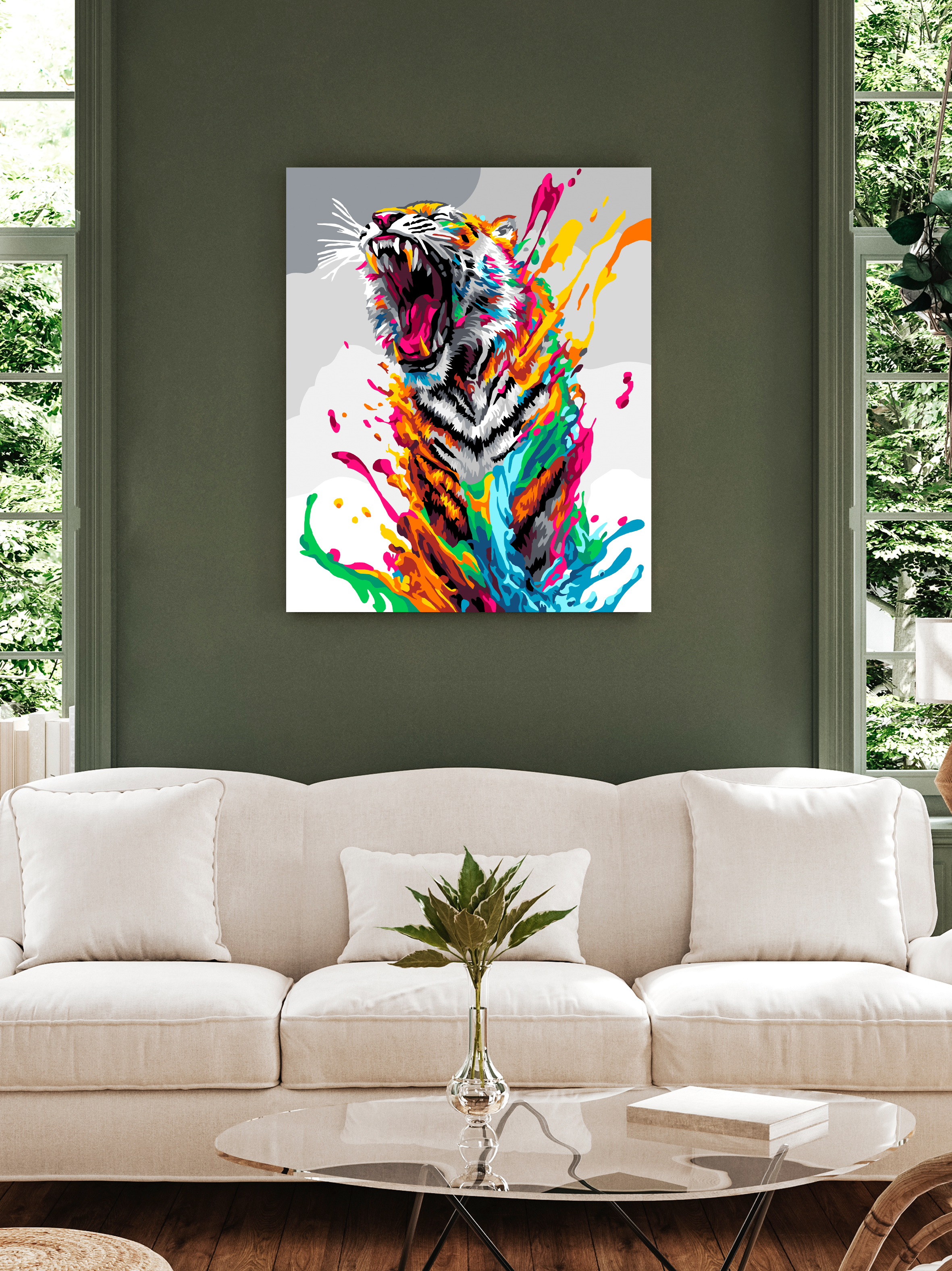 Картина по номерам Art sensation Свирепый тигр в ассортименте - фото 3