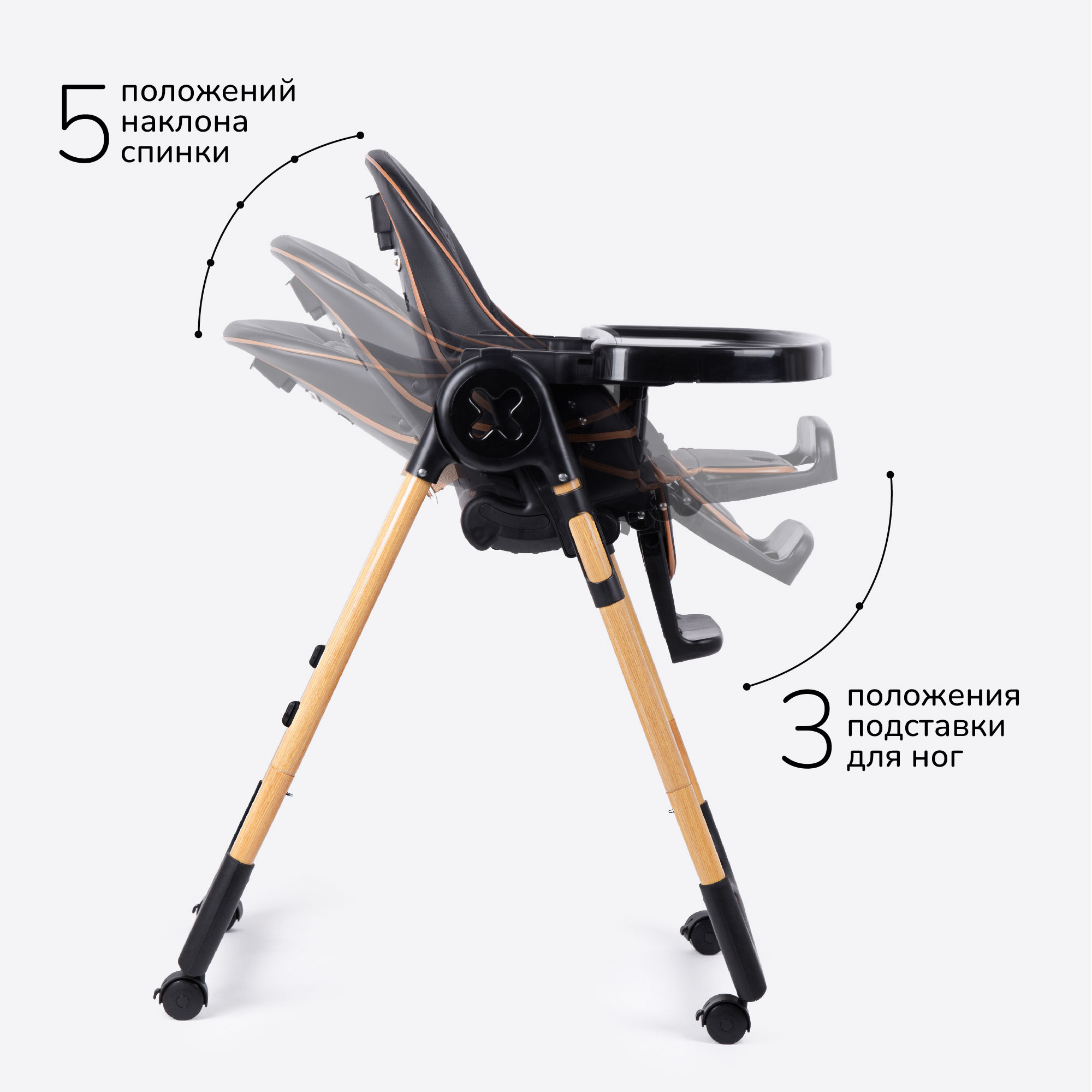 Стульчик для кормления Amarobaby Elegant классический - фото 2