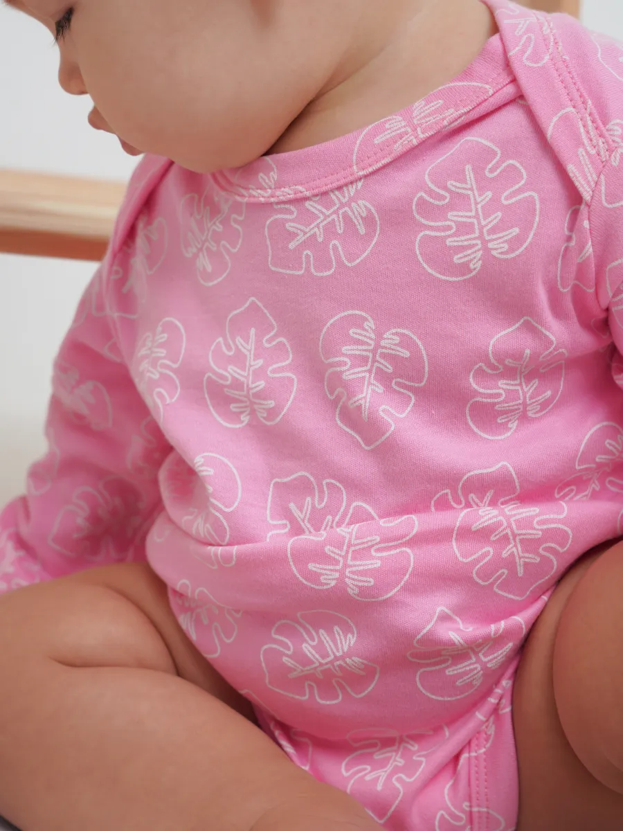 Боди 3 шт Супер Пупс нбр/3пр/боди/SK20розовыйлисточкиветочки - фото 25