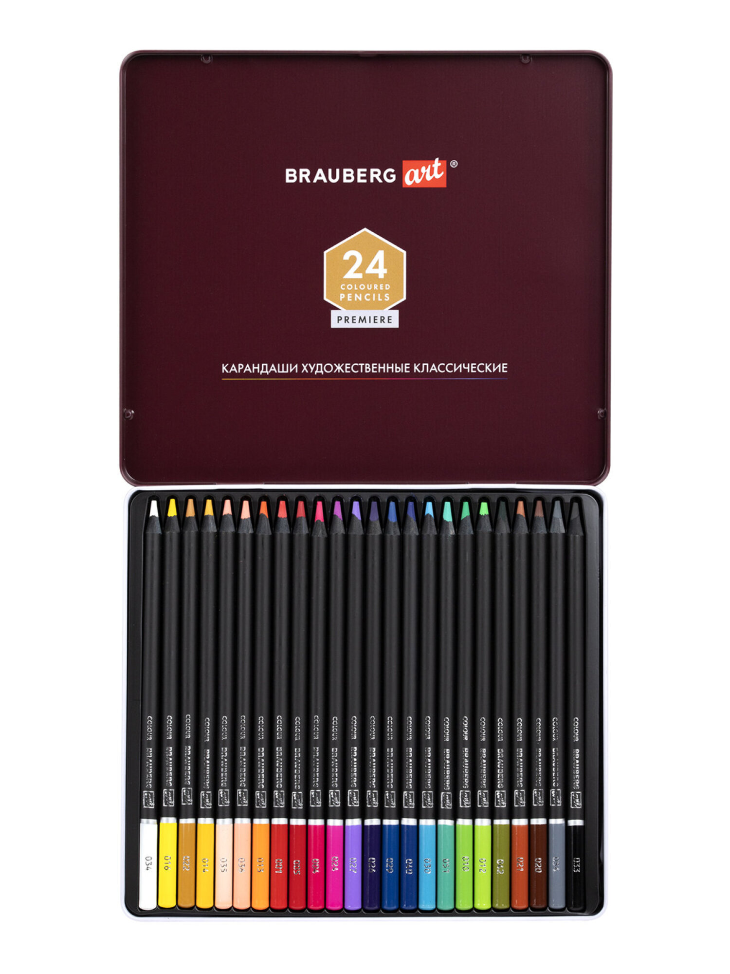 Карандаши цветные Brauberg 24 шт. - фото 13