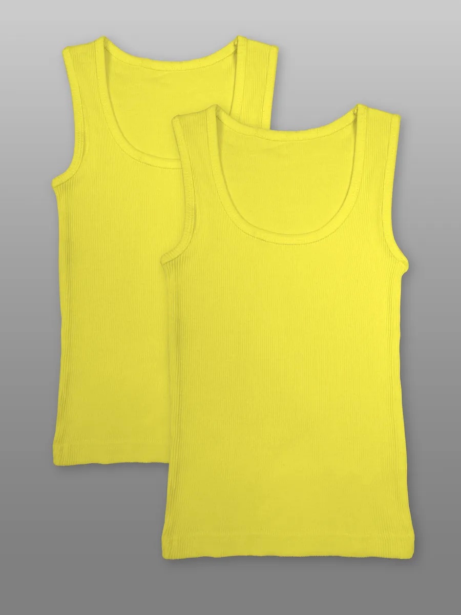 Майка 2 шт UZCOTTON UZ-M2-G/Желтый - фото 1