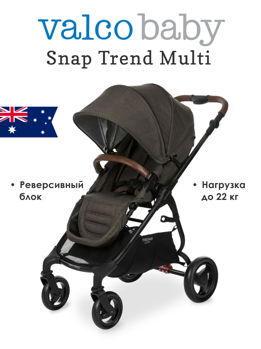 Коляска прогулочная Valco baby Snap 4 Ultra серый - фото 1