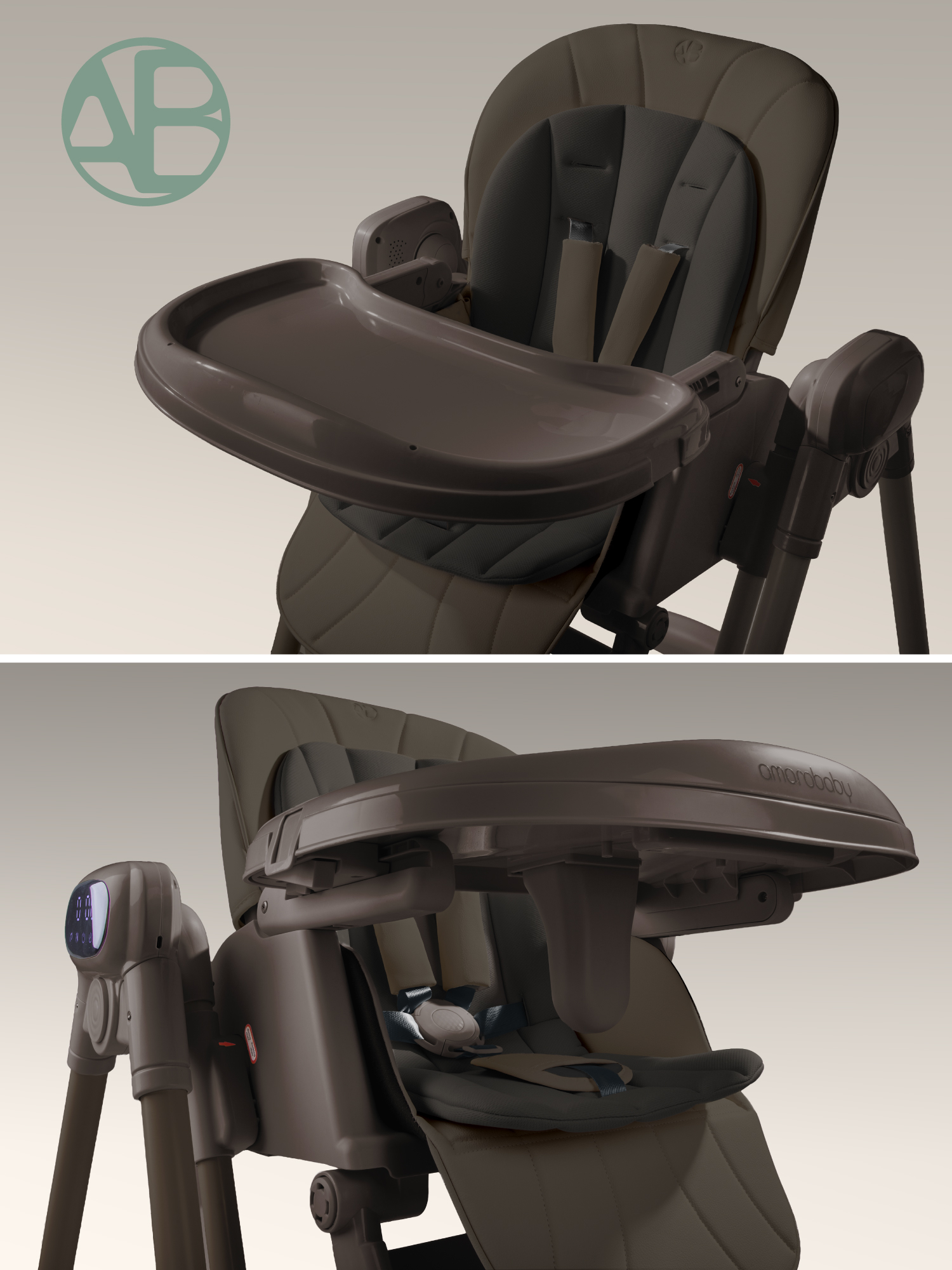 Стульчик для кормления Amarobaby Legacy коричневый - фото 24