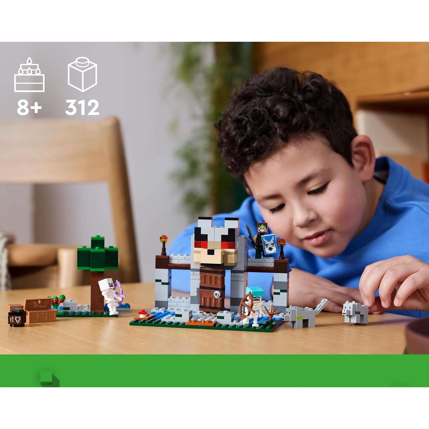 Конструктор LEGO Minecraft Волчья крепость 312 дет. - фото 9