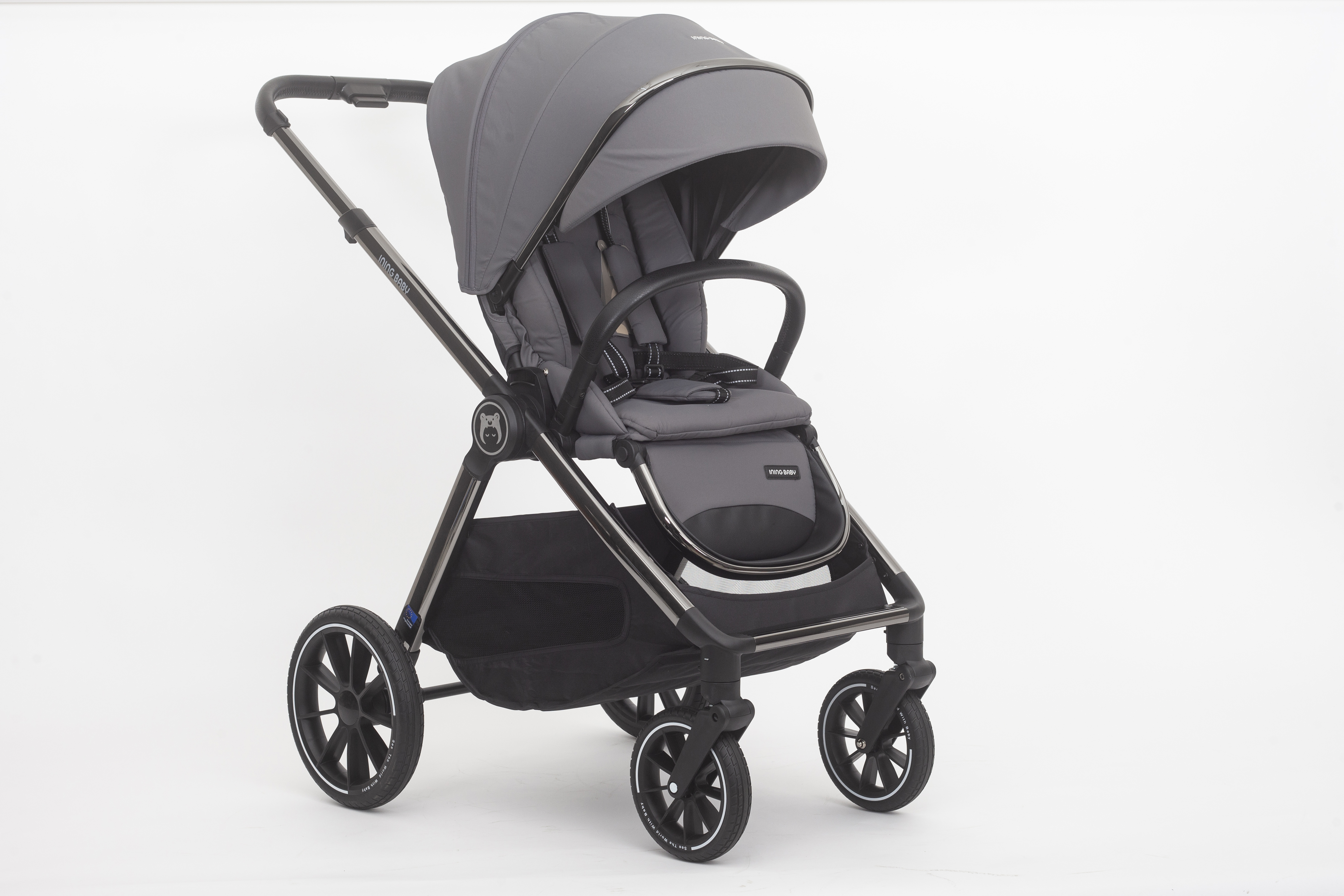 Коляска 2в1 Ining baby pro grey - фото 8