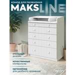 Комод пеленальный Атон Maks Line белая аляска-белый
