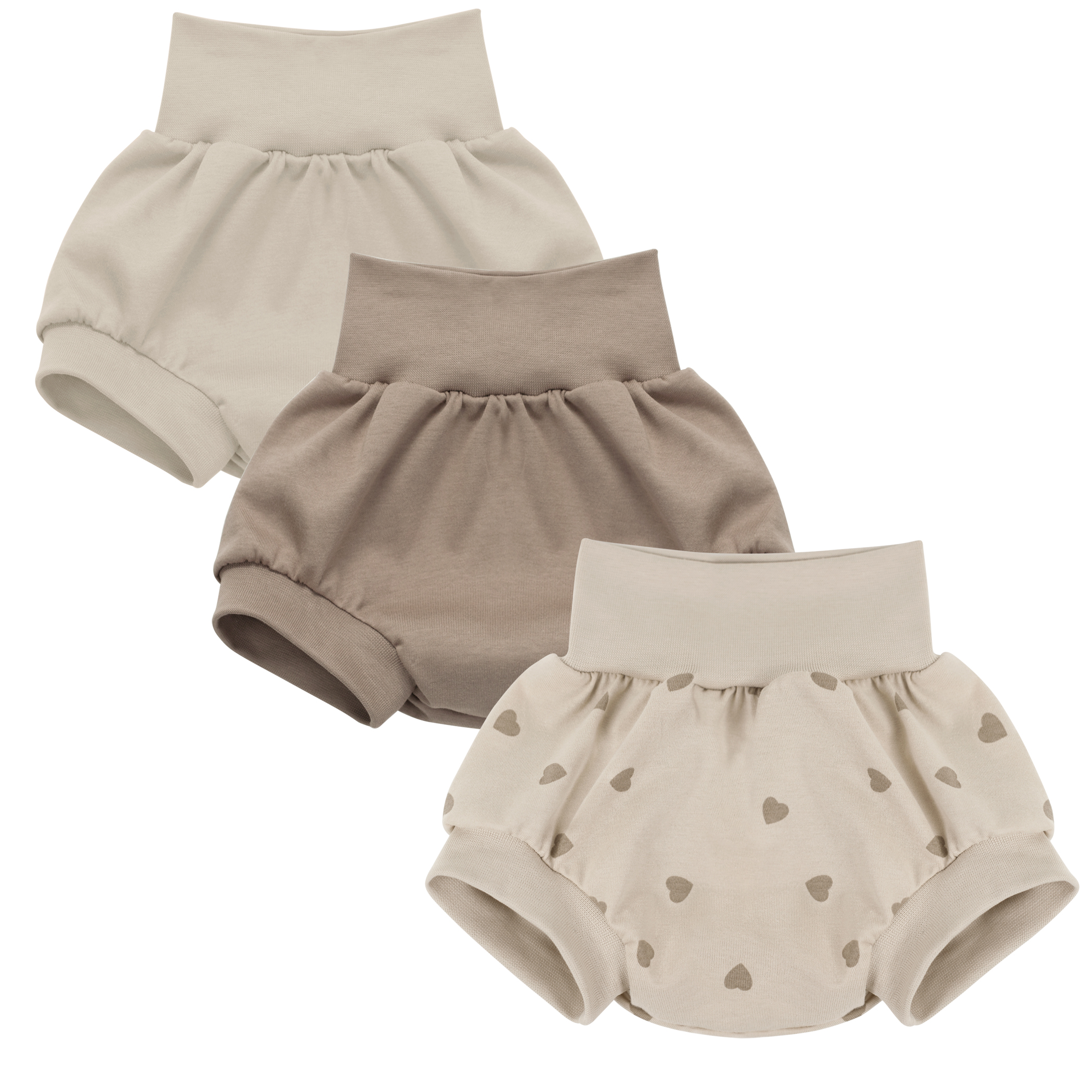 Трусы 3 шт Фабрика Бамбук MU080303KNR/116MU/Шоколад сердечки - фото 1