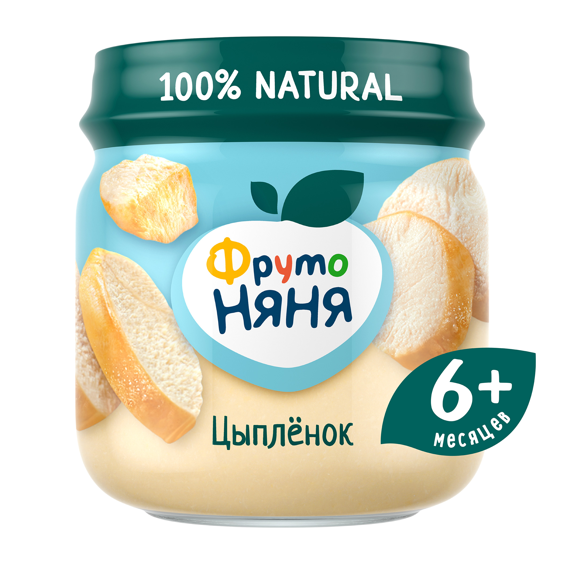 Пюре ФрутоНяня Цыпленок с 6 мес 80 г - фото 1