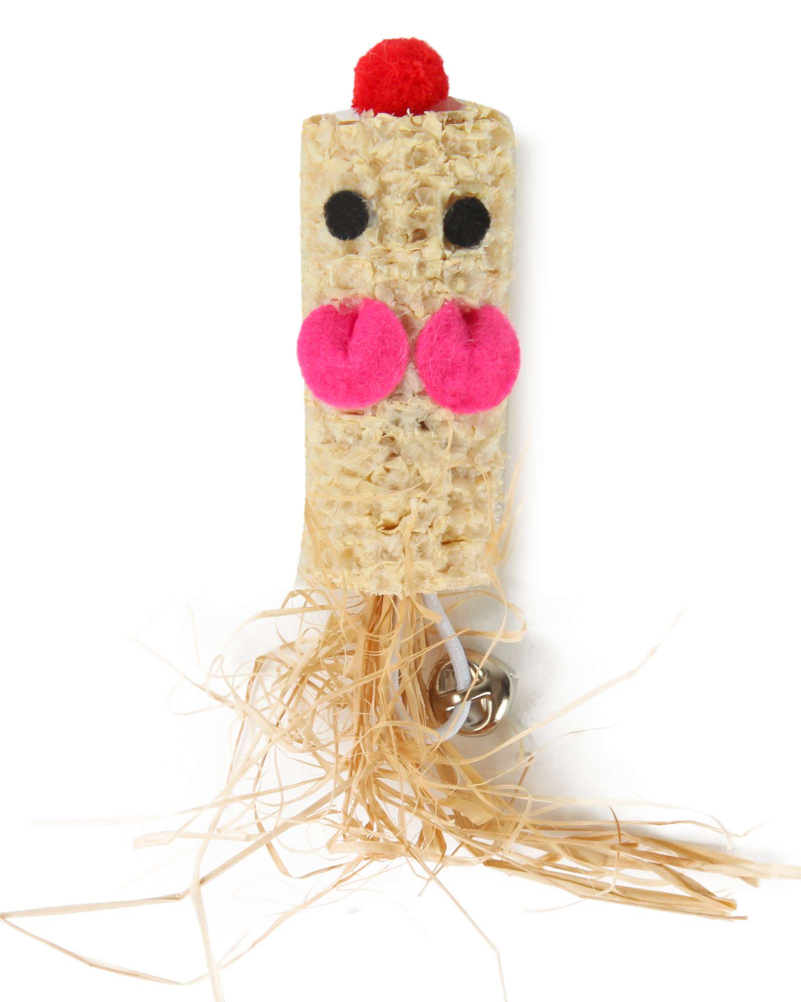 Игрушка для кошек Barbaks Мышка кукурузная из натуральных материалов 13*3см - фото 4