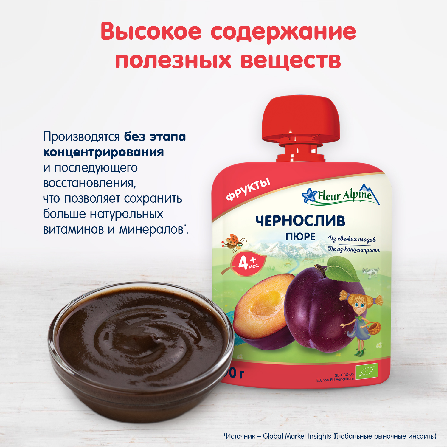 Пюре Fleur Alpine Чернослив с 4 мес 90 г - фото 8
