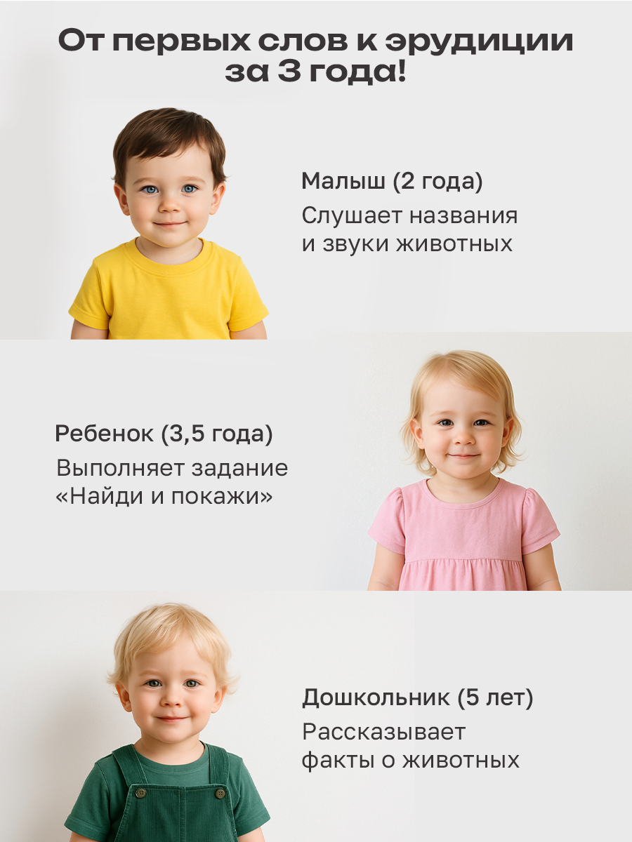 Говорящая книжка Нажималка BertToys Животные - фото 14
