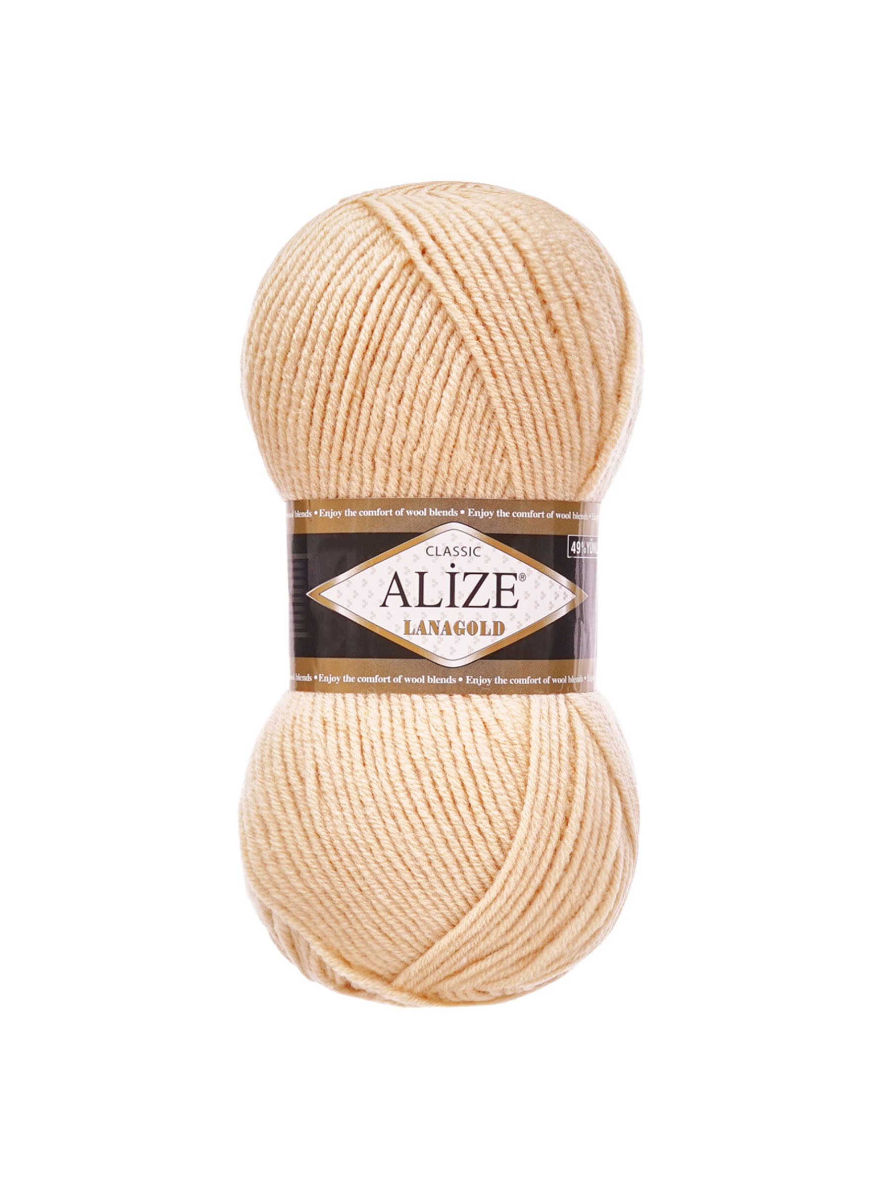 Пряжа Alize полушерстяная Lanagold 100 гр 240 м 5 мотков 680 медовый - фото 4