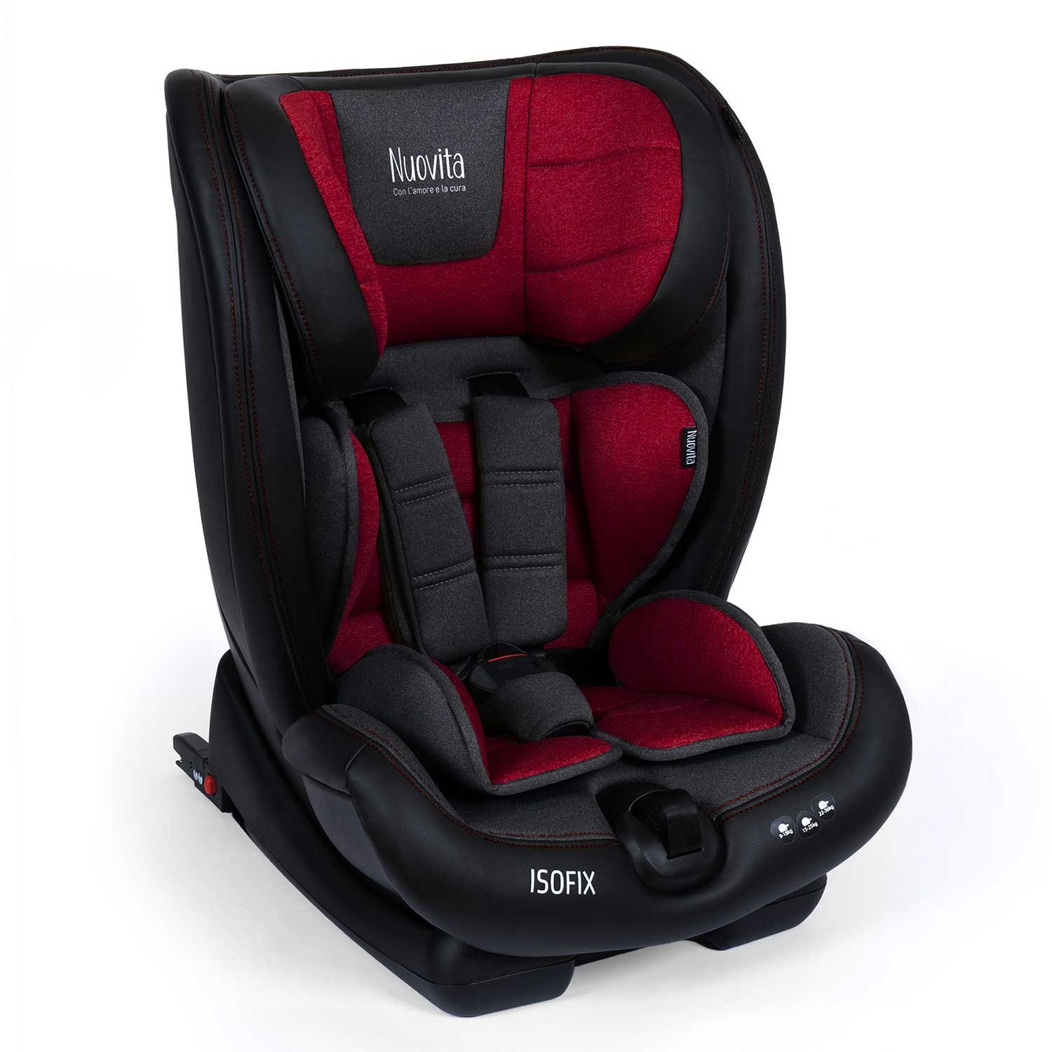 Автокресло Nuovita Maczione N123i-1 Isofix 1/2/3 (9-36 кг) бордовый - фото 1