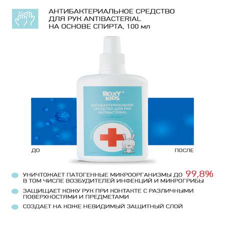 Антисептическое средство ROXY-KIDS для рук и поверхностей спиртовой 100 мл