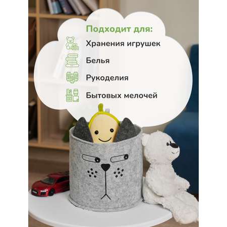 Органайзер для хранения Eva Котяра 24х24х22 см 8 л