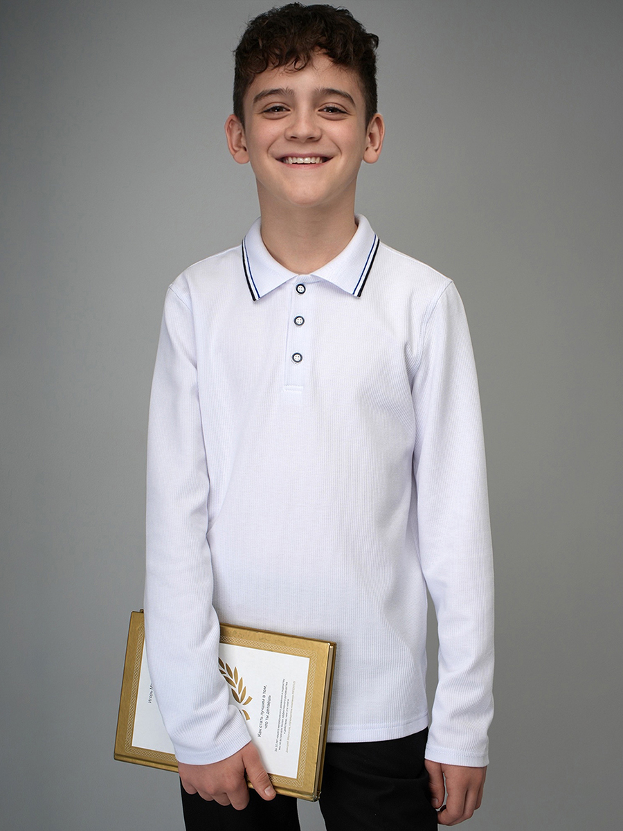 Поло HappyFox HF33118белый - фото 8