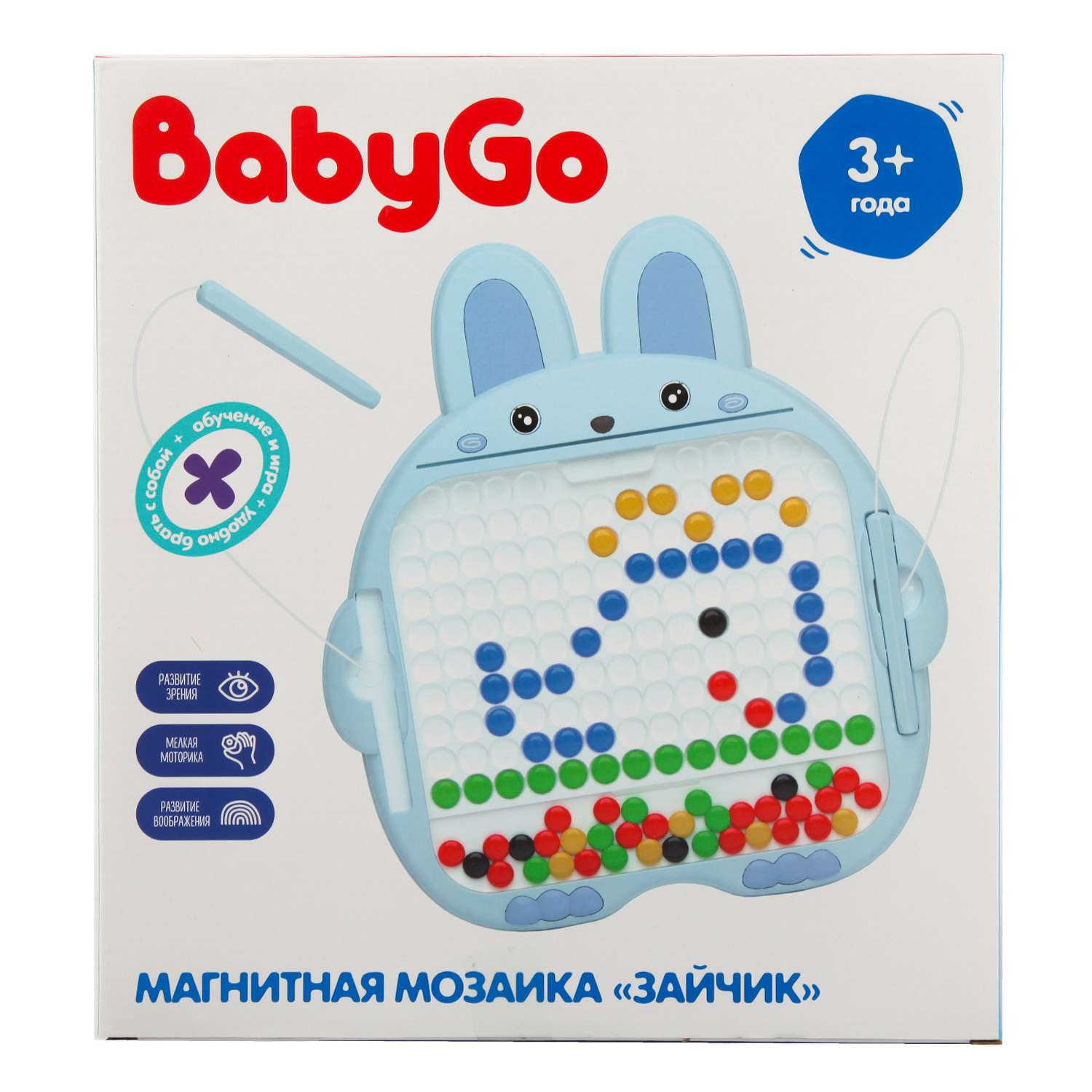 Мозаика-планшет Baby Go Рисуем магнитами Зайка FCJ0967115 - фото 8