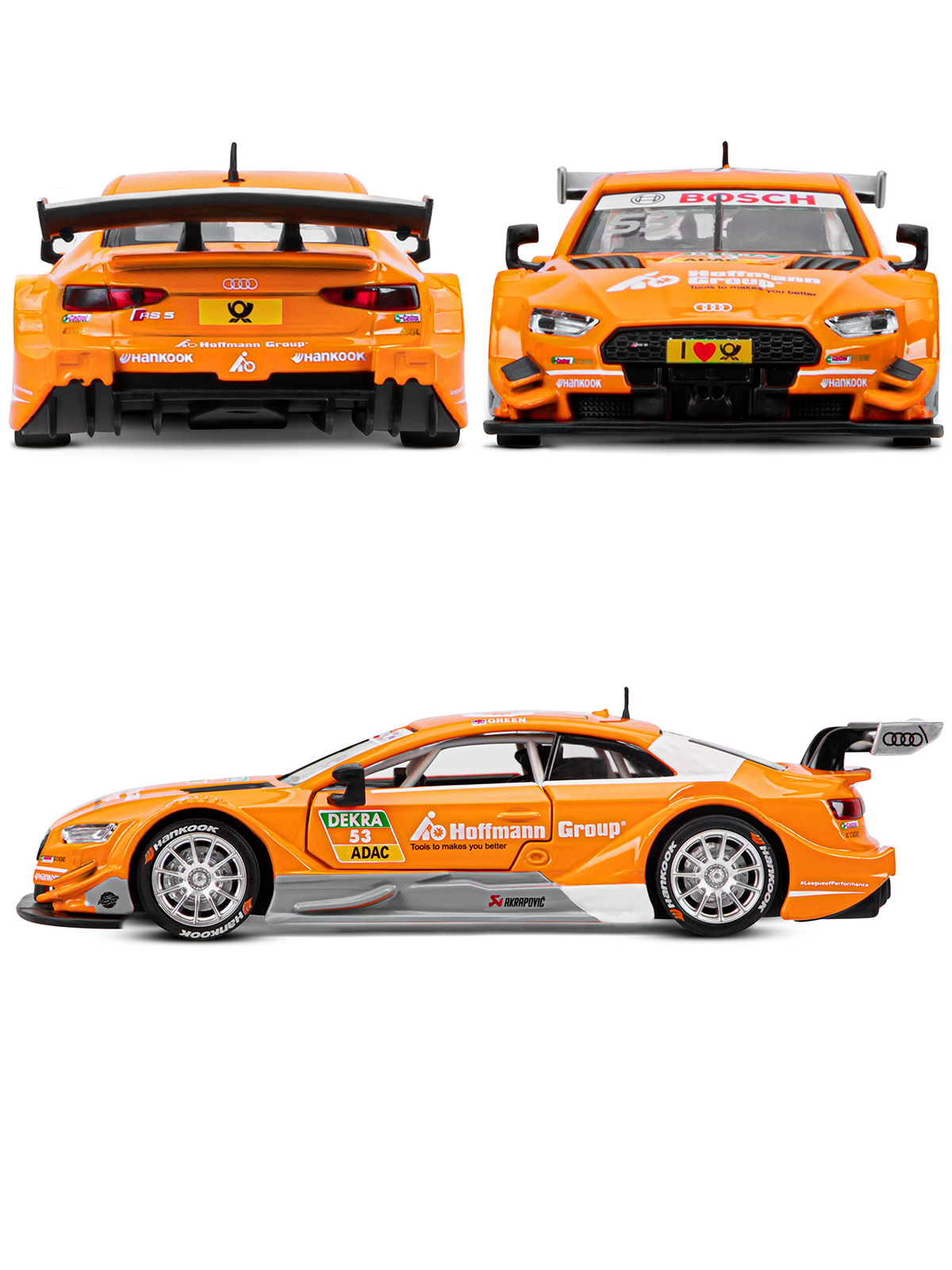 Автомобиль АВТОпанорама Audi RS5 DTM 1:32 JB1251323 - фото 5
