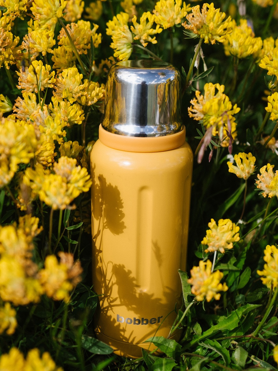 Термос для напитков Flask 1 литр Bobber оранжевый - фото 3