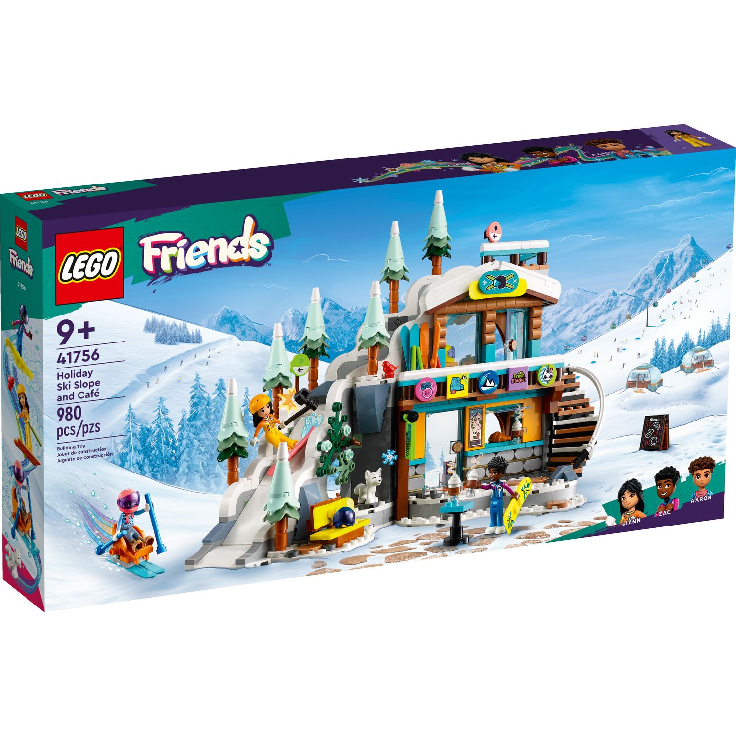 Конструктор LEGO Friends Holiday Ski Slope and Cafe блочный - фото 1