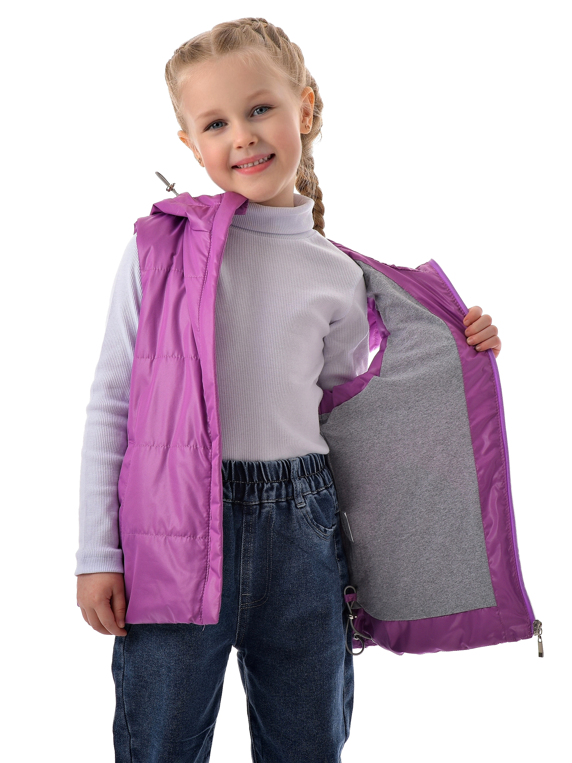 Жилет Rusland 925/т.сиреневый - фото 5