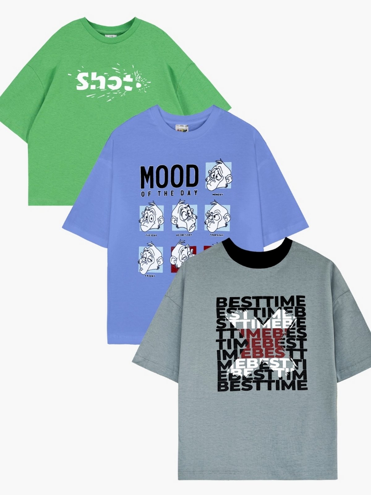 Футболка 3 шт Lets Go 4504_мультицвет - фото 1