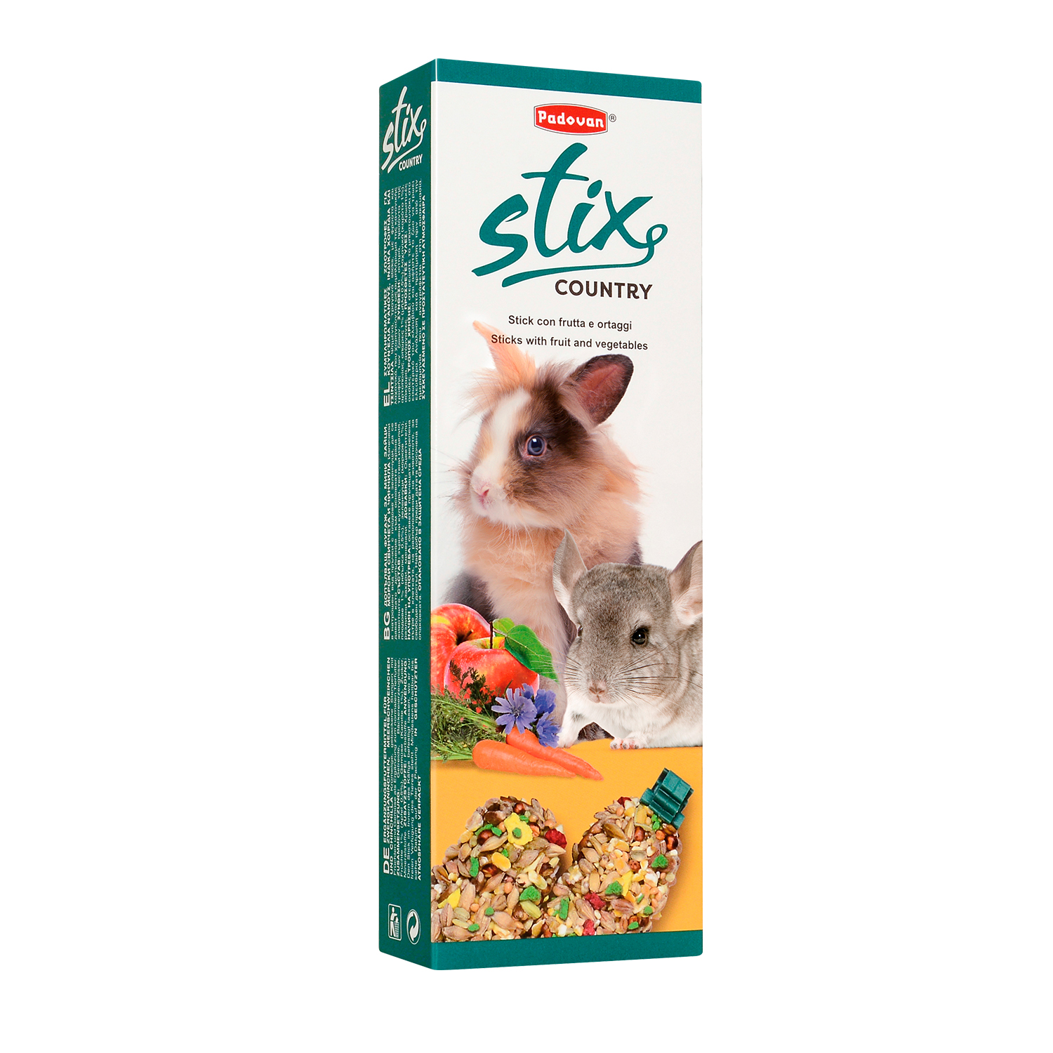 Лакомство для кроликов и морских свинок PADOVAN палочки 0.1кг - фото 1