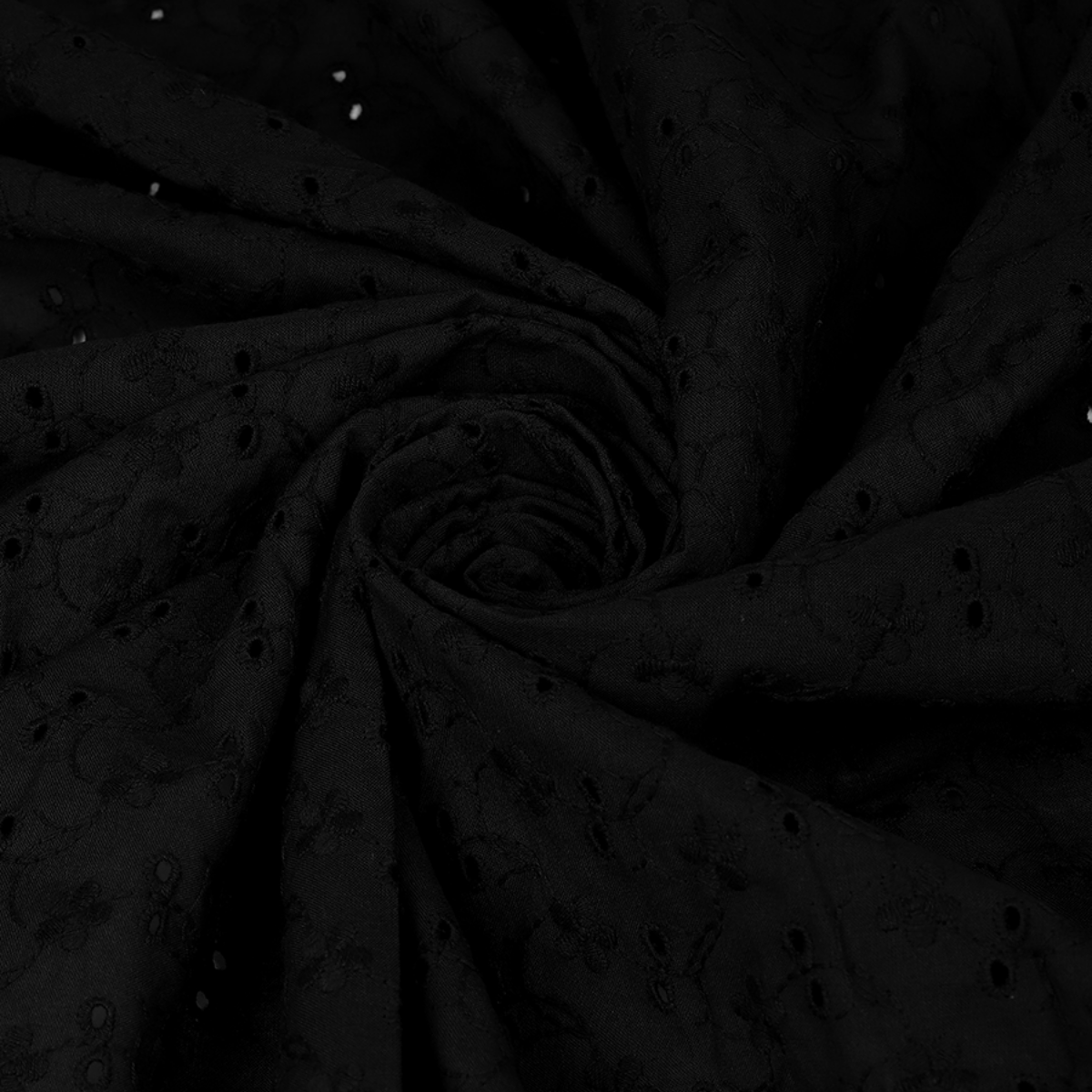 Ткань шитье на батисте TBY 1.5 х 2 м, цвет черный - фото 1