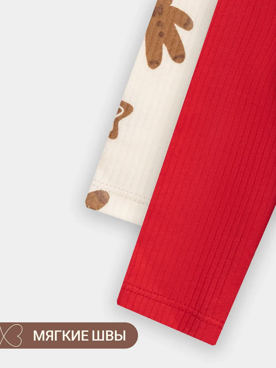 Боди 2 шт Mark Formelle (Марк Формэль) 13018-1-2/огненный красный +печеньки на сл.масле - фото 8