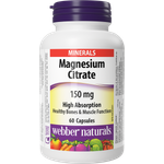 БАД Webber naturals Магния цитрат 150 мг 985 мг 60 капс