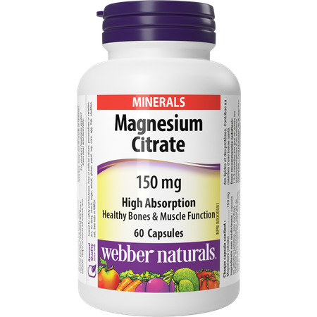 БАД Webber naturals Магния цитрат 150 мг 985 мг 60 капс