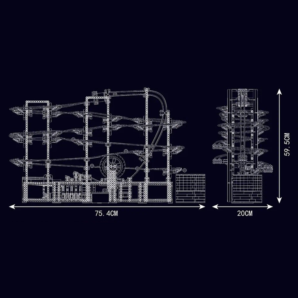Конструктор Mould King Marble Run Забег шариков кинетический - фото 7