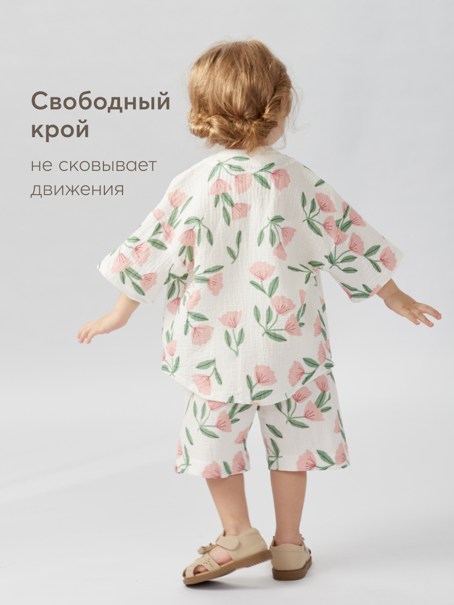 Рубашка Happy Baby 88130_pink-flower - фото 5