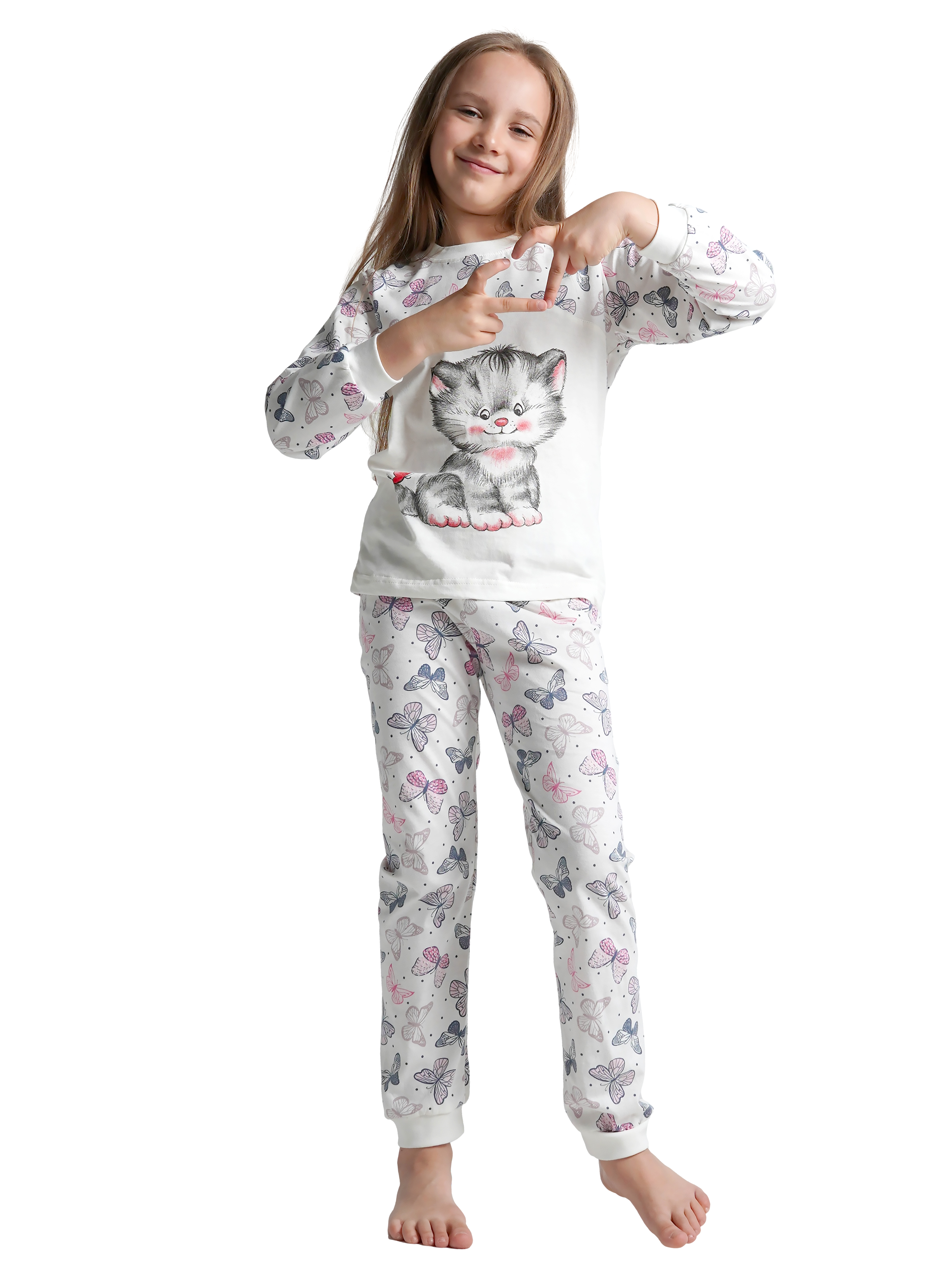 Пижама ДО-Детская Одежда 0025К/молочный_серый - фото 1