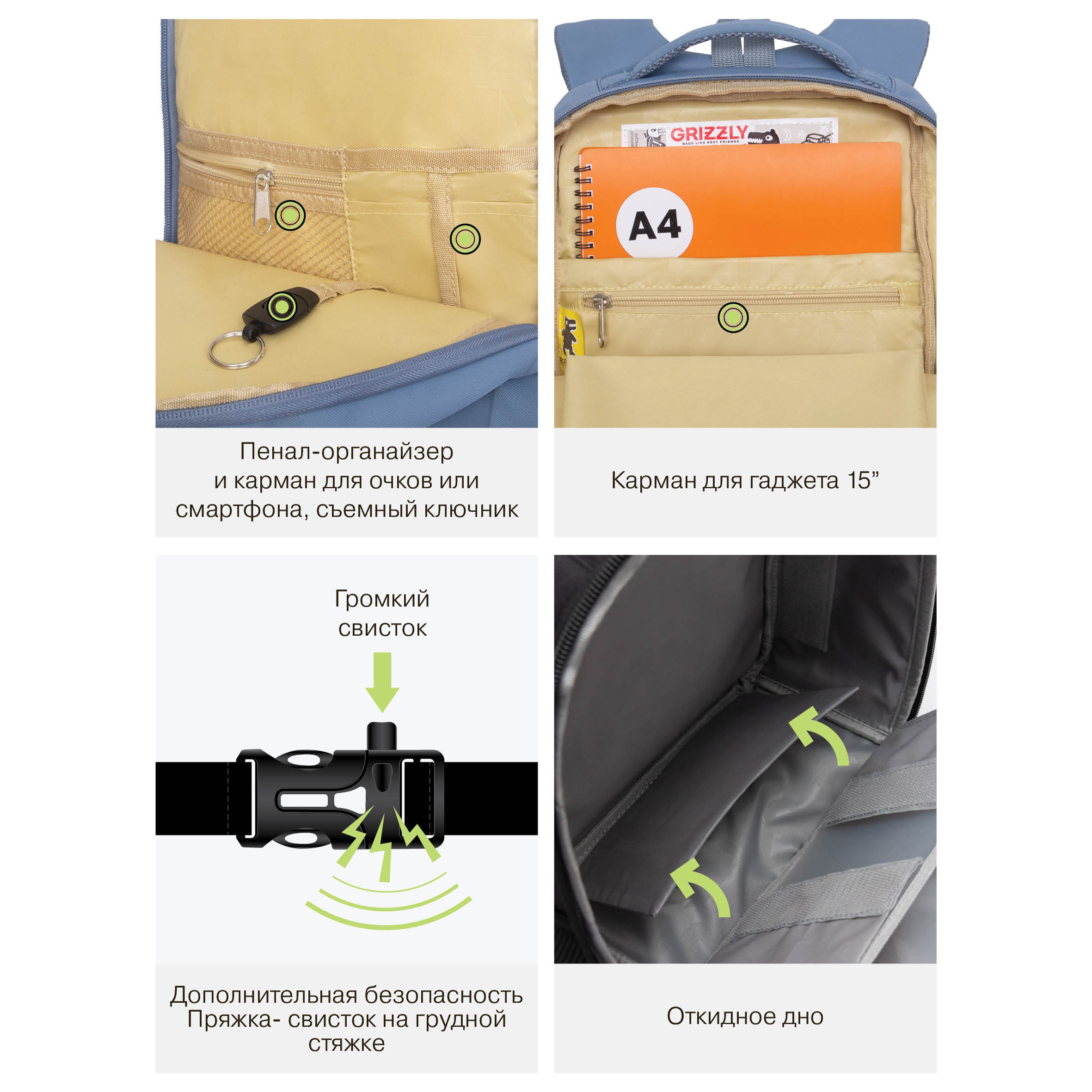 Рюкзак Grizzly для девочки - фото 12