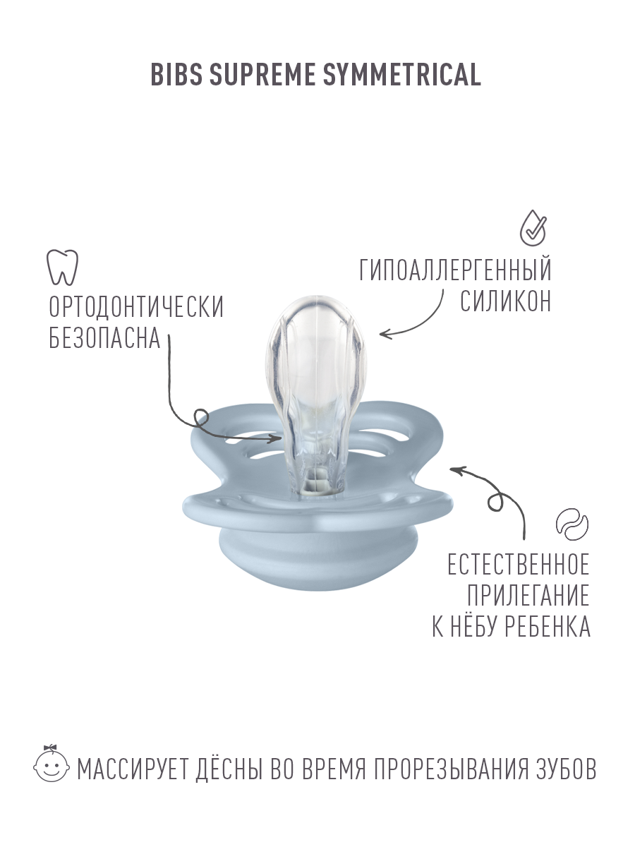 Набор BIBS каучук анатомическая, классическая, ортодонтическая от 0 мес. 4 шт. - фото 6