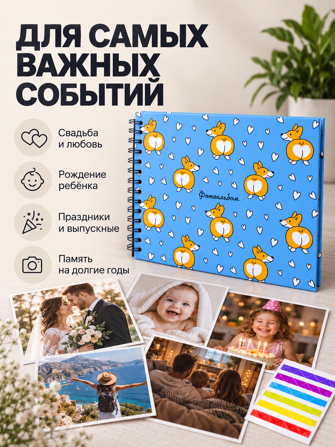 Фотоальбом iLikeGift Corgi love 20 листов - фото 6