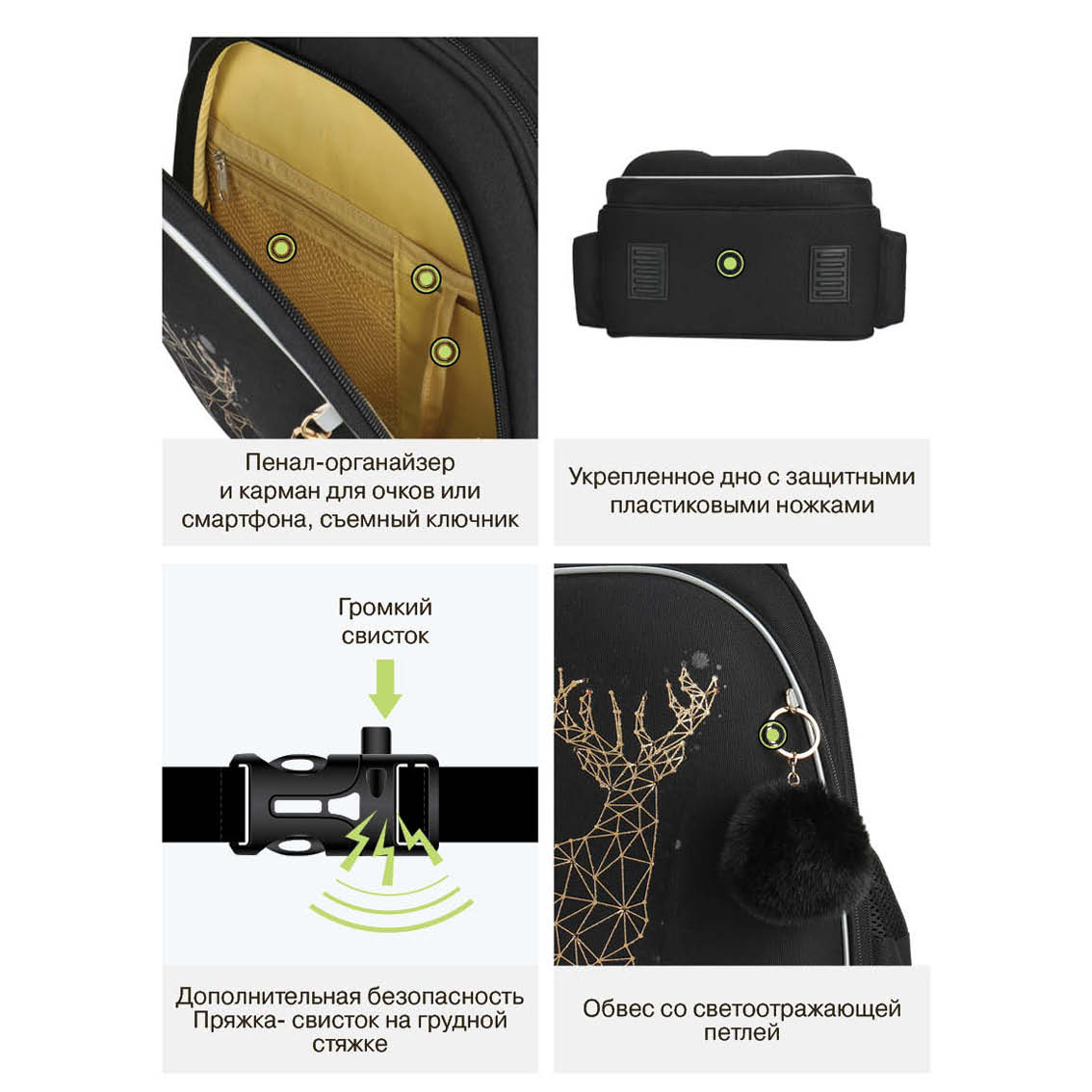 Ранец Grizzly для девочки - фото 11