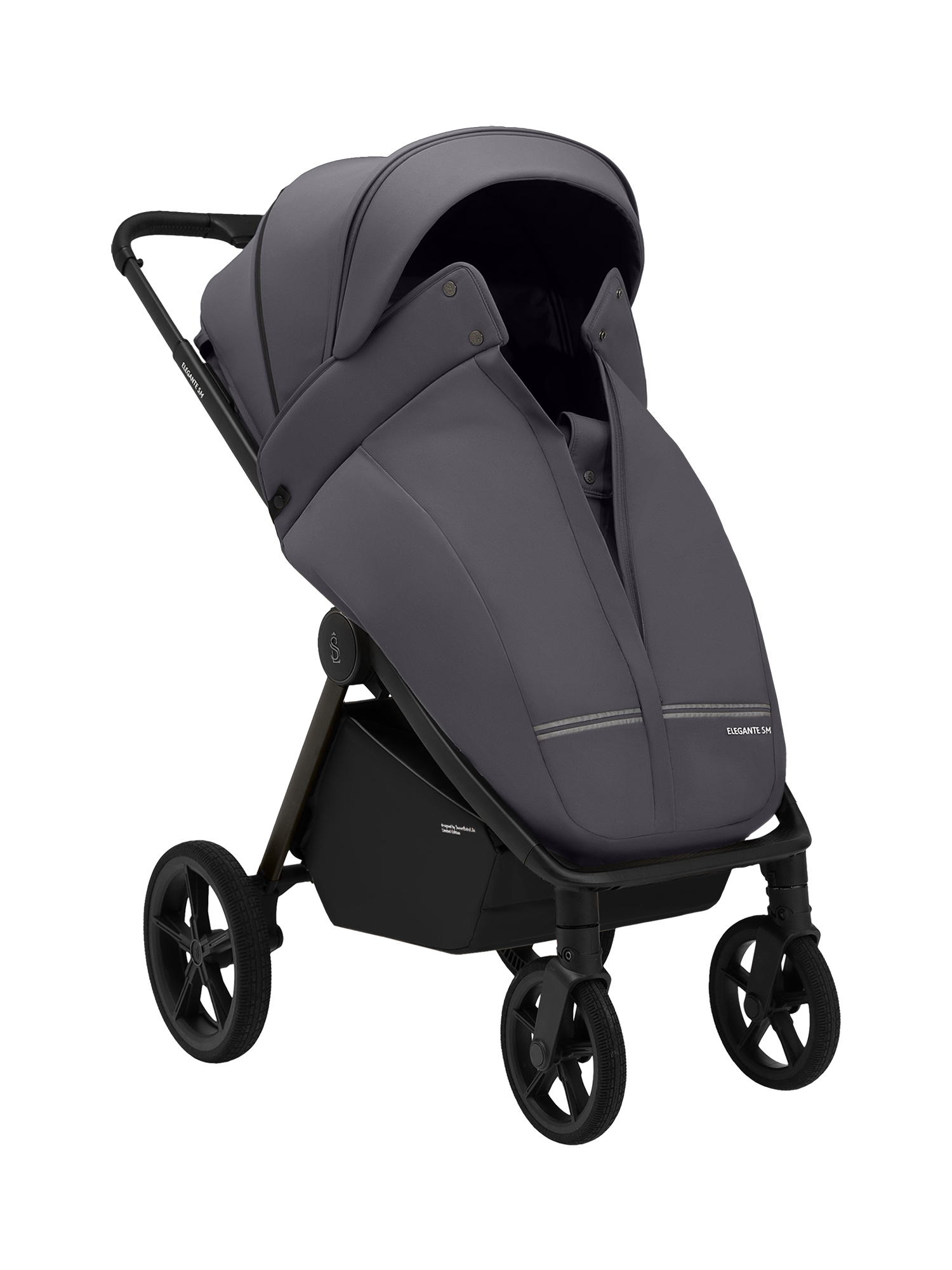 Коляска прогулочная Sweet Baby Elegante SM Dark Grey серый - фото 22