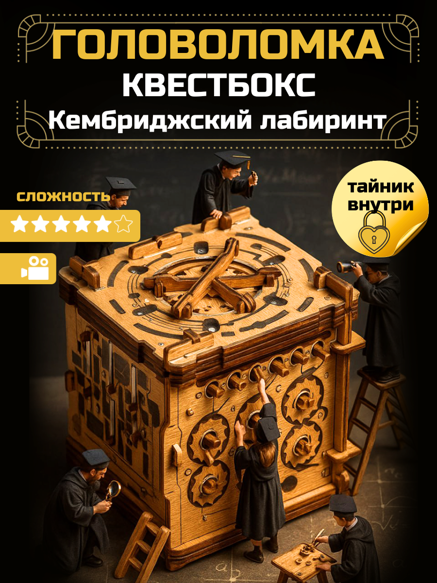 Изображение товара Настольная игра головоломка iDVENTURE Кембриджский лабиринт из древесины