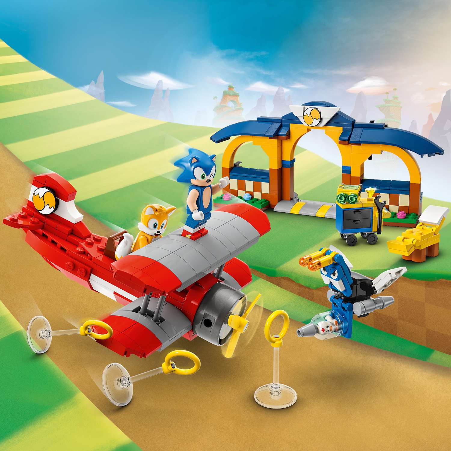 Конструктор LEGO Sonic the Hedgehog Мастерская Тейлза и самолет 376 дет. - фото 9
