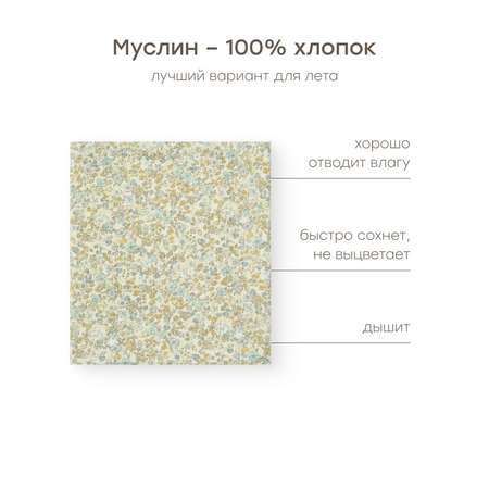Пеленка муслиновая Happy Baby для новорожденных 120х100 см